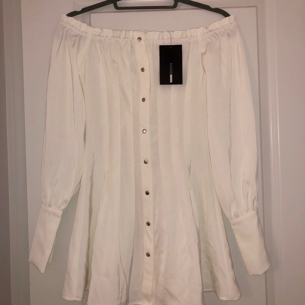 Cream/White Fashion Nova Mini Dress
